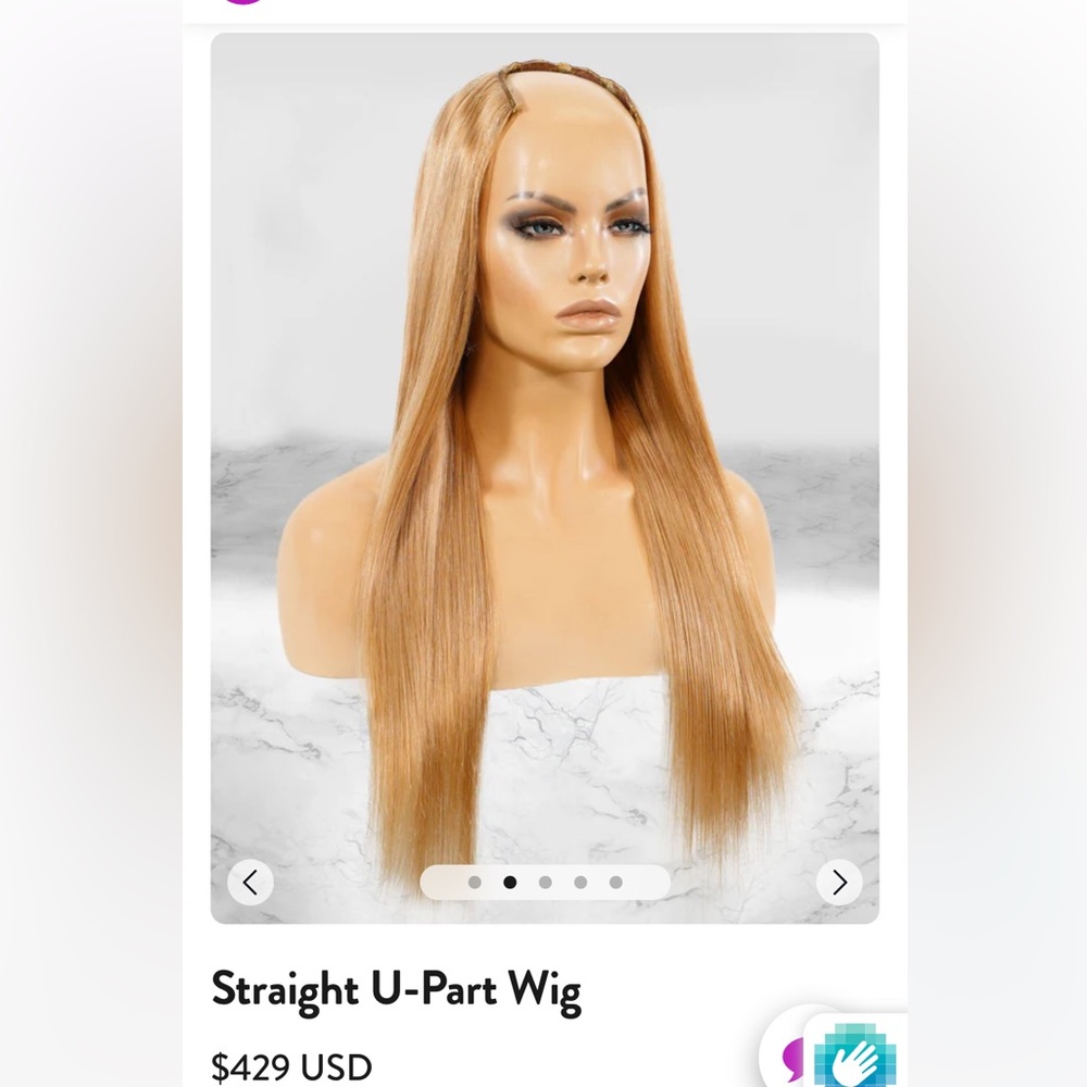 #27 Honey Blonde Human Hair Perfect Lock U-part wig